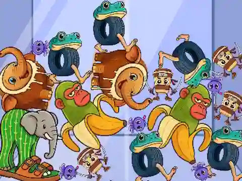 Italian Brainrot: Animals Merge Puzzle – tasuta veebimäng