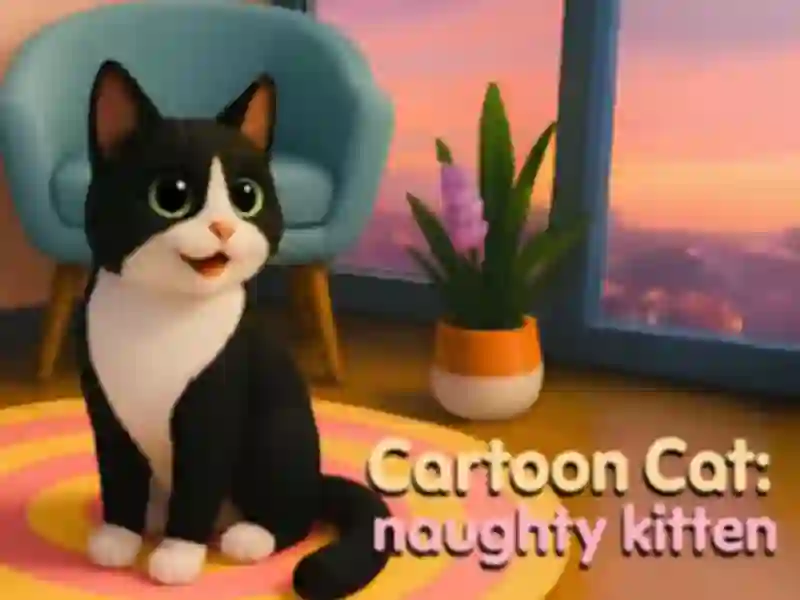 Cartoon Сat: naughty kitten — gioco online gratis