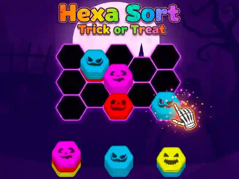 Hexa Sort Trick or Treat — online hra zdarma