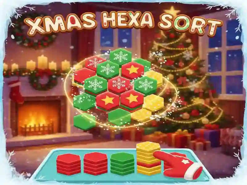 Xmas Hexa Sort — online hra zdarma