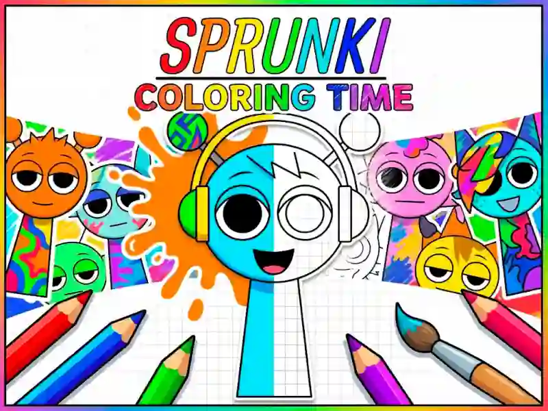 Sprunki Coloring Time — gratis onlinespel