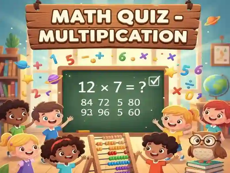 Math Quiz - Multiplication — online hra zdarma