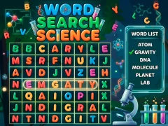Word seach Science — gratis online spil
