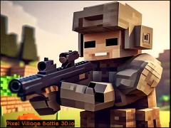 Pixel Village Battle 3D.io — online hra zdarma
