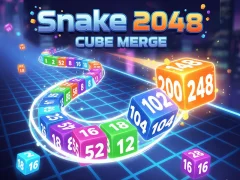 Snake 2048: Cube Merge — juego gratis online