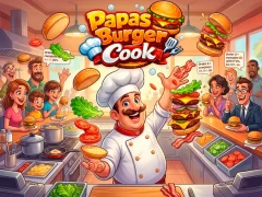 Papas Burger Cook — online hra zdarma