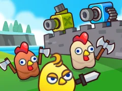 Merge Cannon: Chicken Defense — online hra zdarma