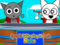 Sprunki: Talking Gray & Wenda News — online hra zdarma