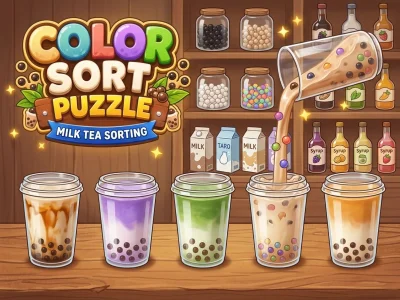Color Sort Puzzle Milk Tea Sorting — gratis online spelletje