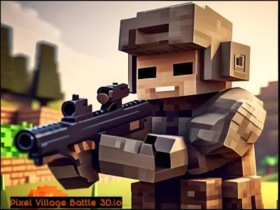 Pixel Village Battle 3D.io — joc online gratuit