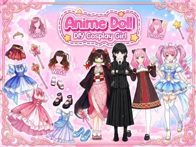 Anime Doll - DIY Cosplay Girl — फ्री ऑनलाइन गेम