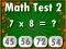 Math Test 2 — online hra zdarma