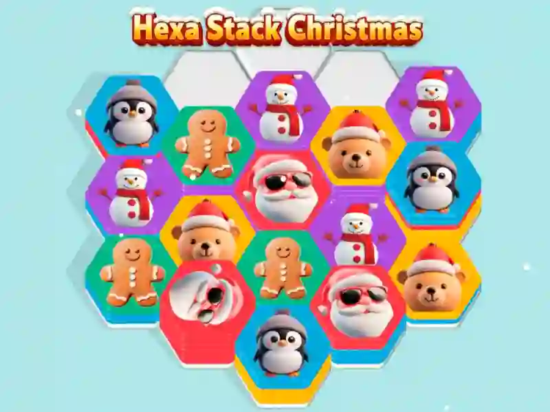 Hexa Stack Christmas — nemokamas žaidimas internete