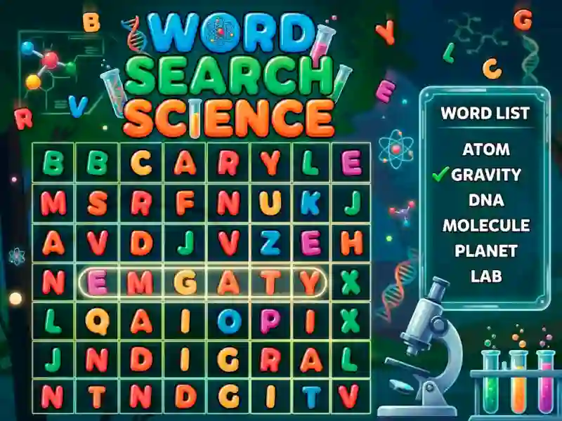 Word seach Science เกมออนไลน์ฟรี