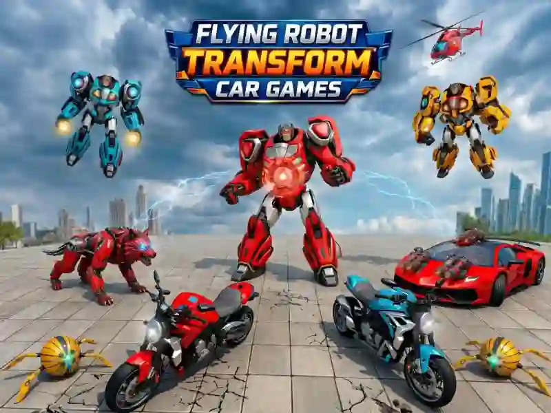Flying Robot Transform Car Games — free online game