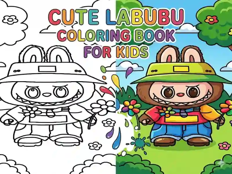 Cute Labubu Coloring Book for Kids — gioco online gratis